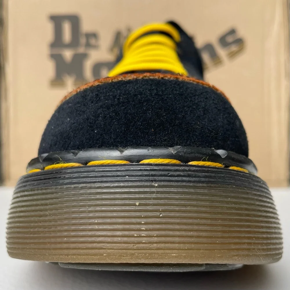 Vintage Dr. Martens MIE Blue Orange Stripe Chunky Oxfords Shoes UK 6 - Picture 10 of 16